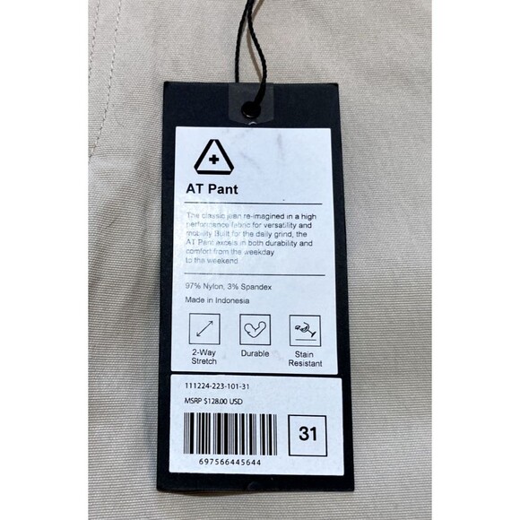 Western Rise AT Pants Mens Size 31x30 Stone Stretch Stain Resistant Nylon Casual - Picture 3 of 10